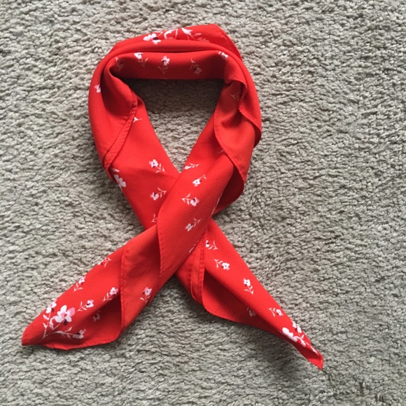 Urban Outfitters Accessories - Red silk bandana from Urban Outfitters